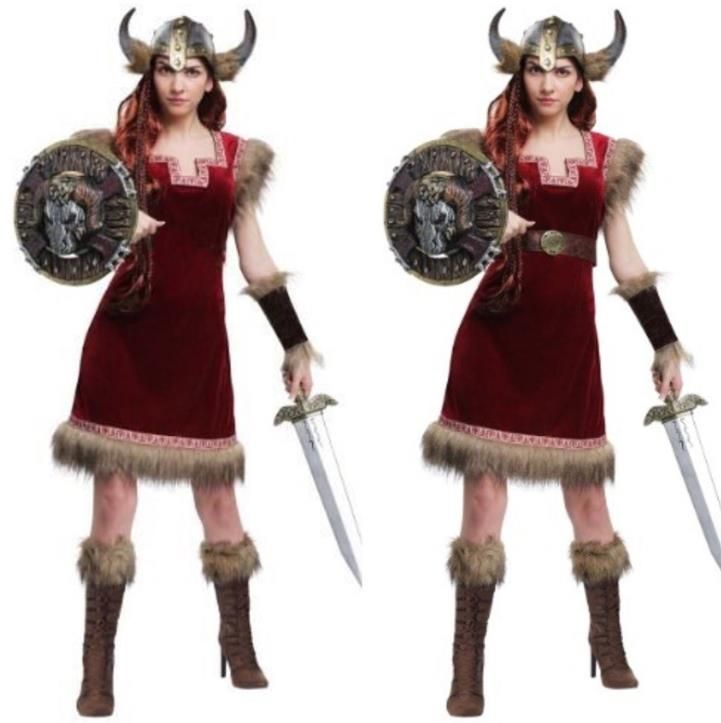 Halloween Vikings Costumes Primitive Man Theme Costume Female Soldier  Pirate Cosplay Clothes From Womenclothespink, $54.27